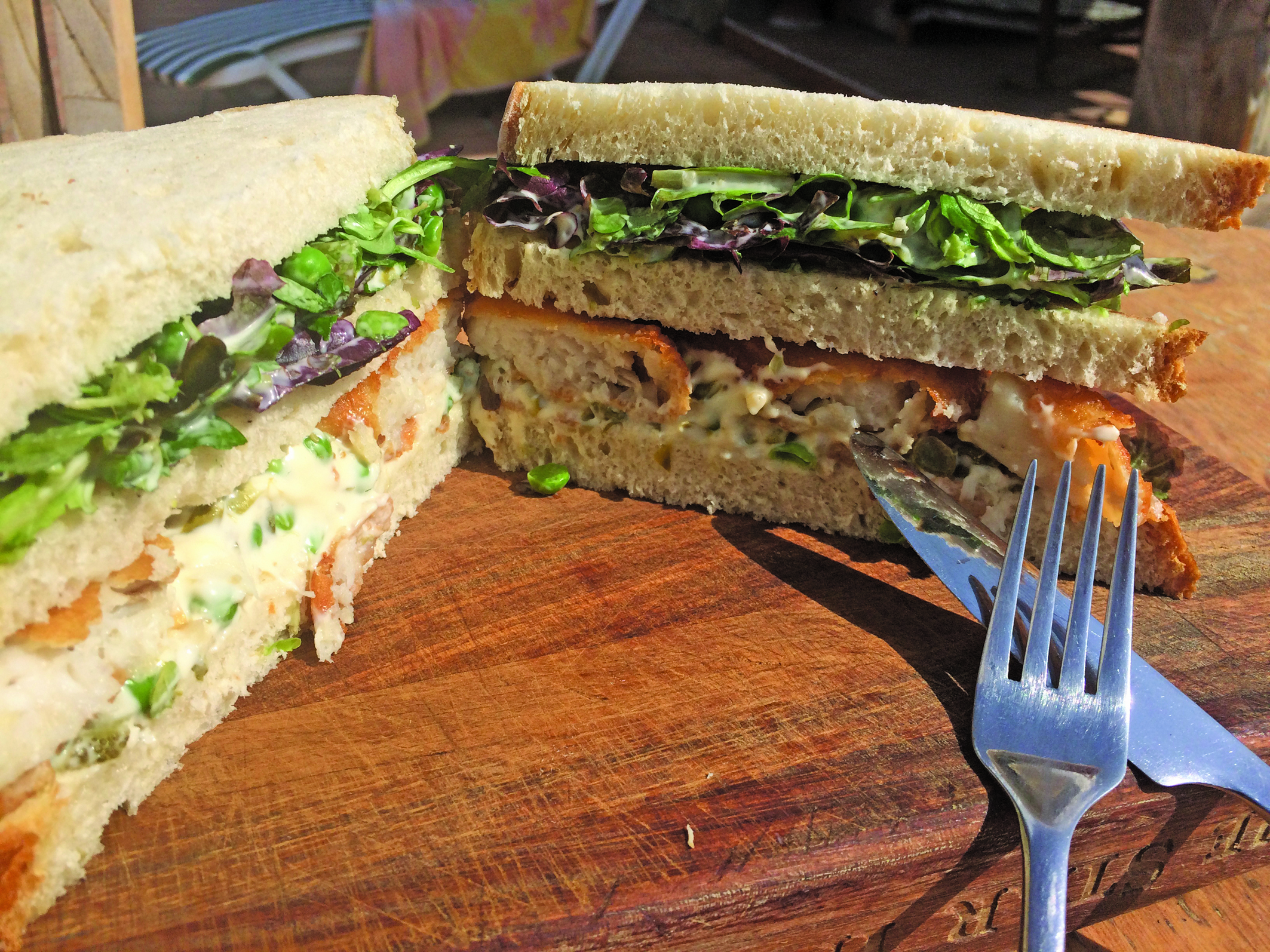 Richard Fox’s Homemade Beer Battered Fish Finger Club Sarnie