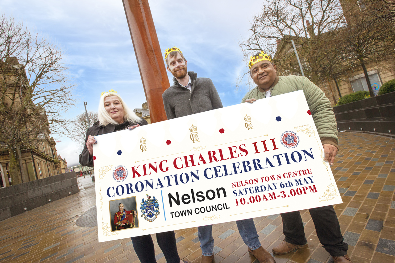 Nelson King’s Coronation Event BIGGEST in East Lancs as Nelson Town Council announce plans for spectacular event on Saturday 6th May